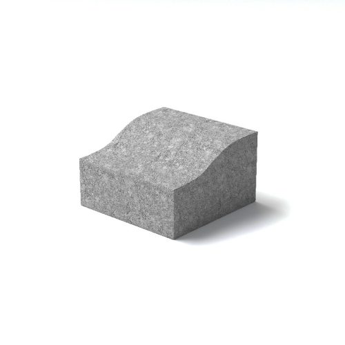 K szegély – 25×25×15/10 cm (szürke)