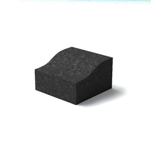 K szegély – 25×25×15/10 cm (antracit)